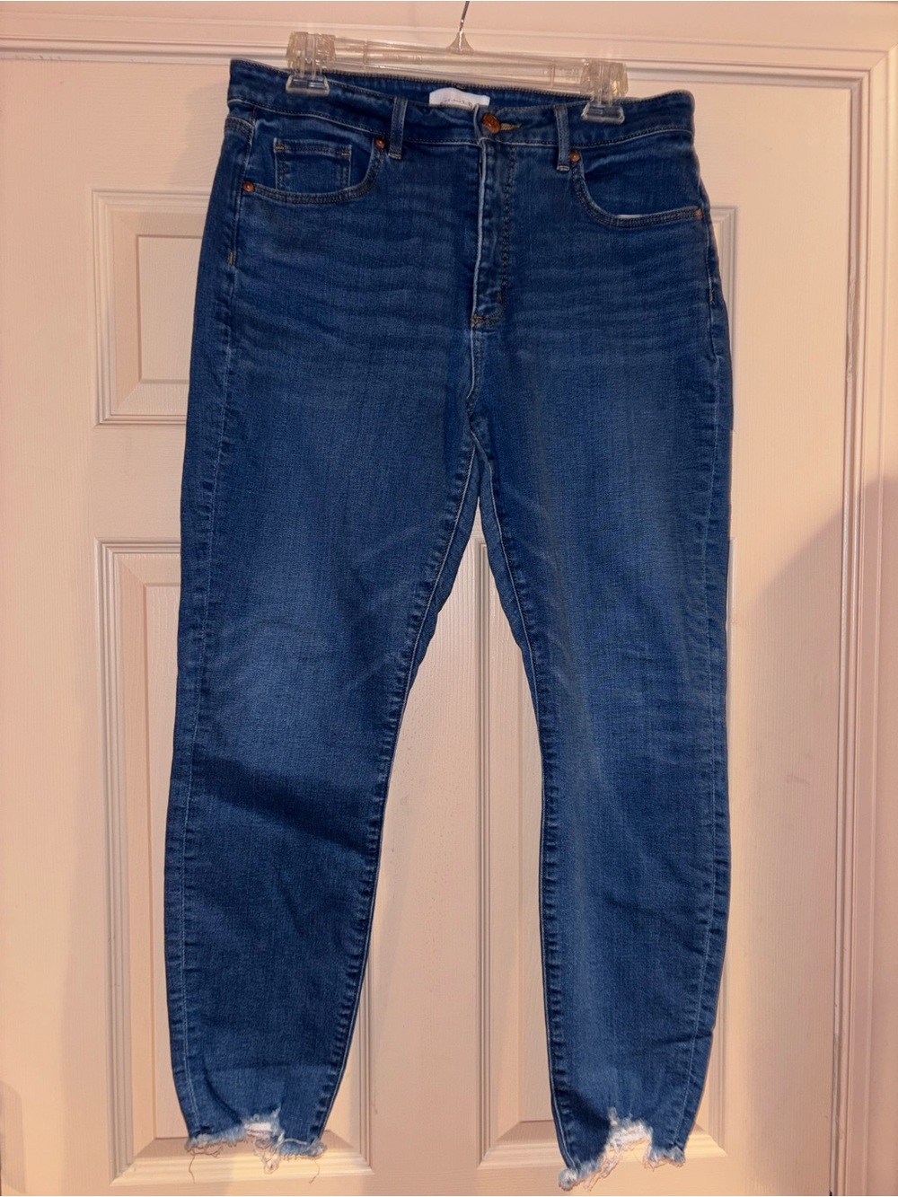 LOFT Dark Blue Curvy Skinny Jeans
